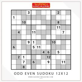 Odd Even Sudoku 12x12