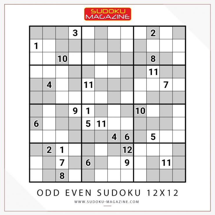 Odd Even Sudoku 12x12