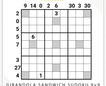 Girandola Sandwich Sudoku 9×9