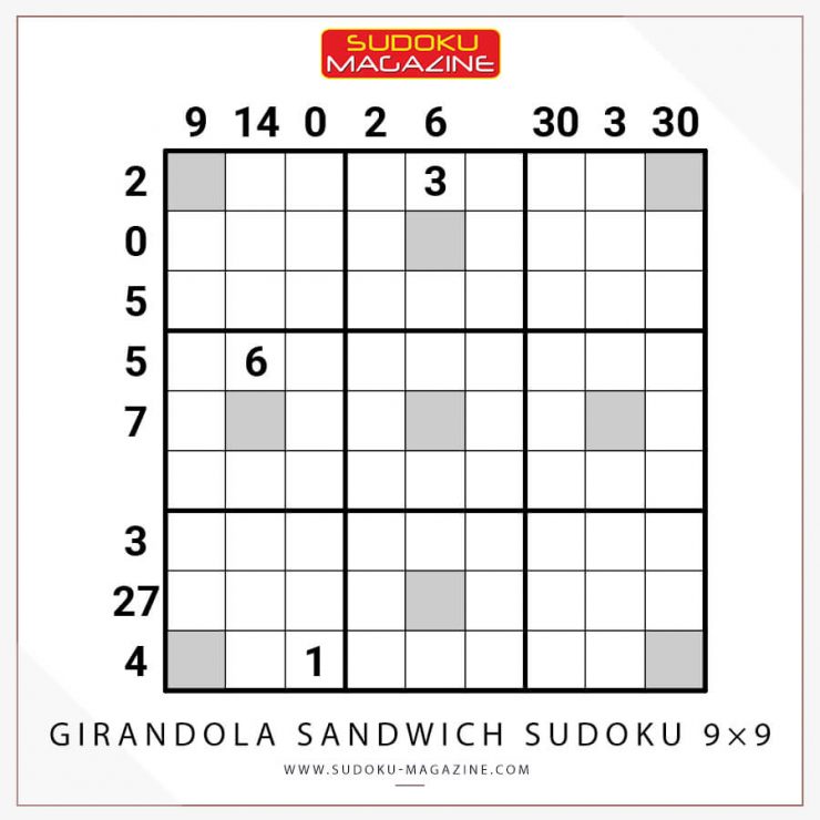 Girandola Sandwich Sudoku 9×9