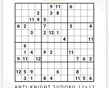 Anti-Knight Sudoku 12×12