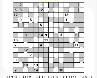 Consecutive Odd–Even Sudoku 14×14