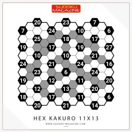 Hex Kakuro 11x13