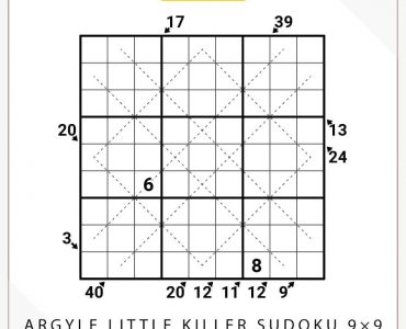 Argyle Little Killer Sudoku 9x9