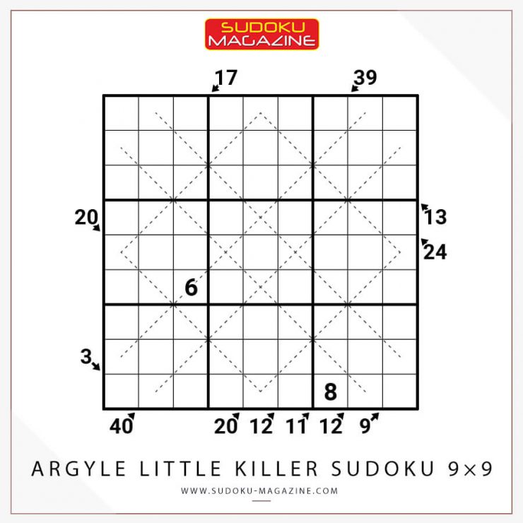 Argyle Little Killer Sudoku 9x9
